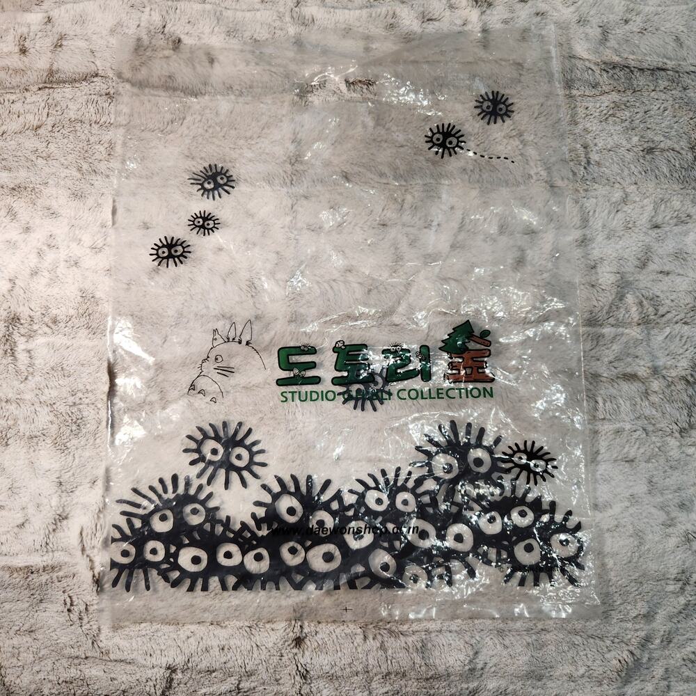 Studio Ghibli Soot Sprites Clear Plastic Bag 19" x 15.5"